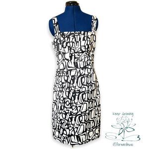 Sangria Black and White Cocktail Dress Size 12